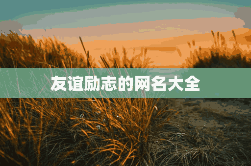 友谊励志的网名大全